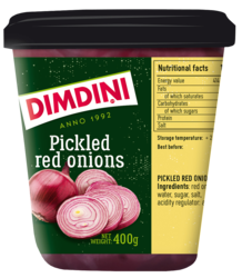 Pickled red onions 400g