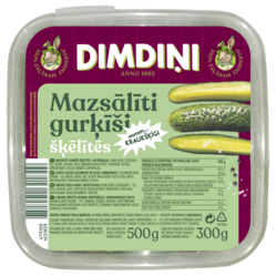 Lightly salted cucumbers in slices, 500g