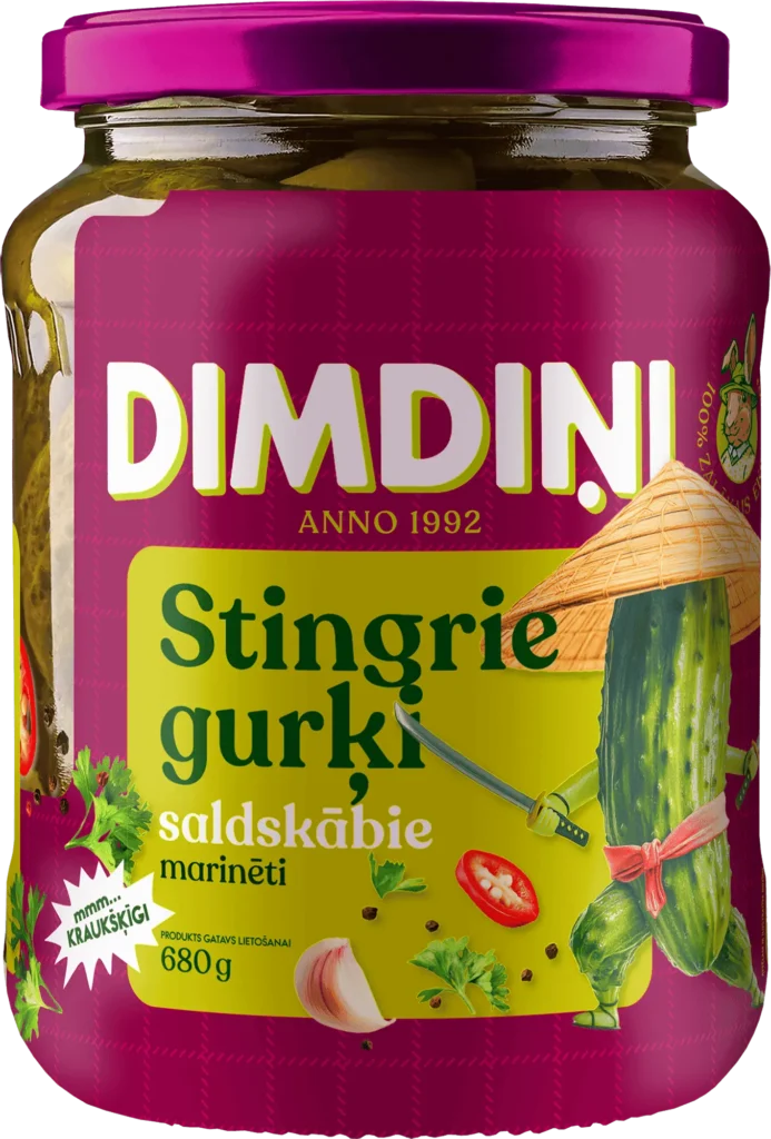 Pickled cucumbers in sweet and sour marinade, 680g
