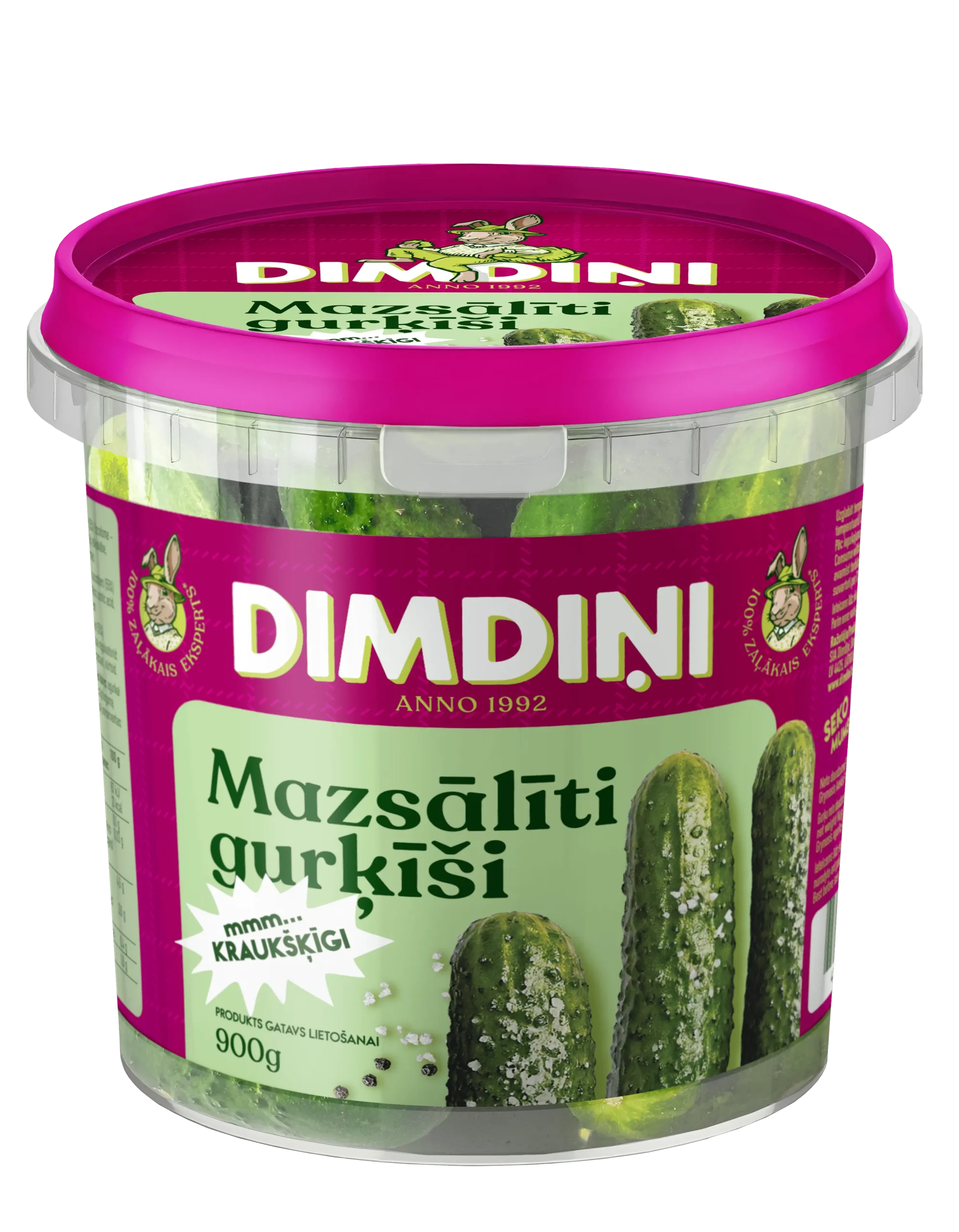 Lightly salted cucumbers, 900g