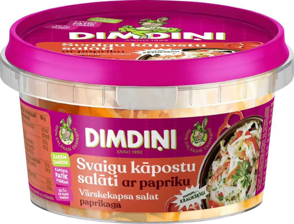 Svaigu kāpostu salāti ar papriku, 400g