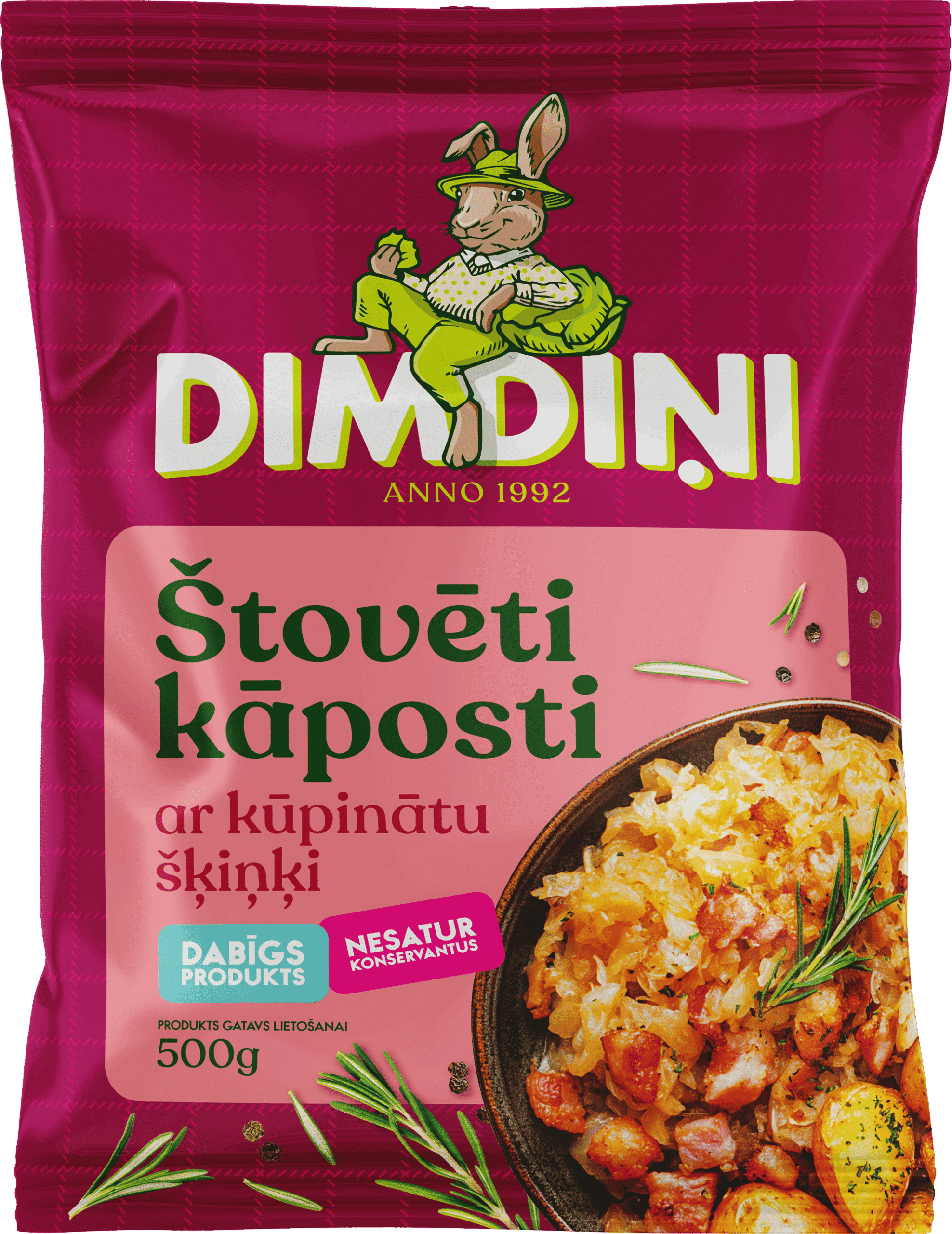 Štovēti kāposti ar kūpinātu šķiņķi